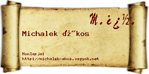 Michalek Ákos névjegykártya